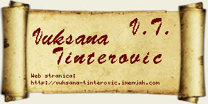 Vuksana Tinterović vizit kartica